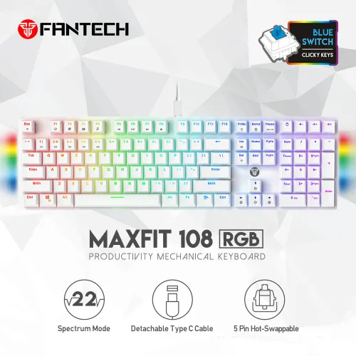 Tastatura Mehanicka Gaming Fantech MK855 RGB Maxfit 108 Space Edition (Blue switch).