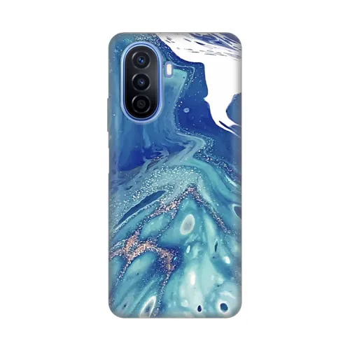 Silikonska futrola - maska print za Huawei nova Y70 Blue Marble.