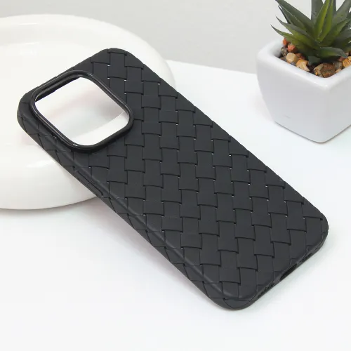 Futrola - maska Weave case za iPhone 14 6.1 Pro crna.