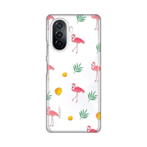 Silikonska futrola - maska print Skin za Huawei Nova Y70/Nova Y70 Plus Flamingos.