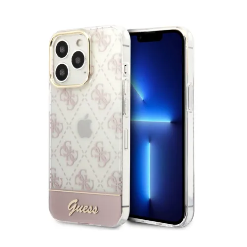 Futrola - maska Guess Hc 4G Electro Script za iPhone 14 Pro 6.1 pink (GUHCP14LHG4MHP).
