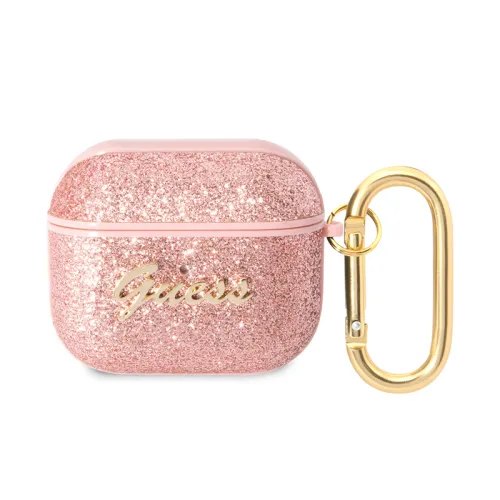 Futrola - maska Guess za Airpods 3 PU Glitter Flake pink (GUA3HGGSHP).