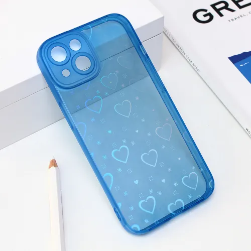 Futrola - maska Heart Color IMD za iPhone 14 6.1 plava.