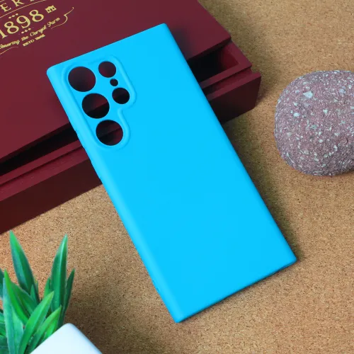 Futrola - maska Teracell Giulietta za Samsung Galaxy S23 Ultra mat svetlo plava.