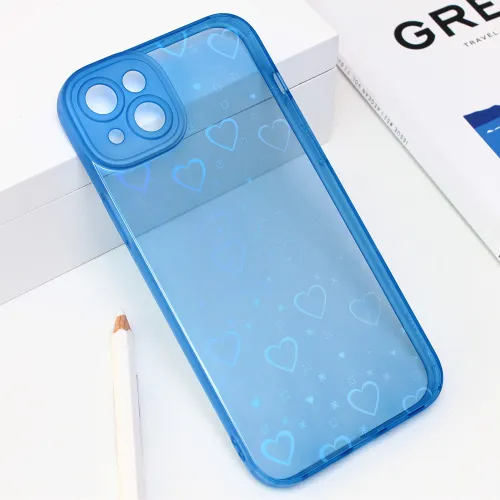 Futrola - maska Heart Color IMD za iPhone 14 Plus 6.7 plava.