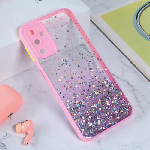 Futrola - maska Frame Glitter za Samsung A145R/A146B Galaxy A14 4G/5G roze.