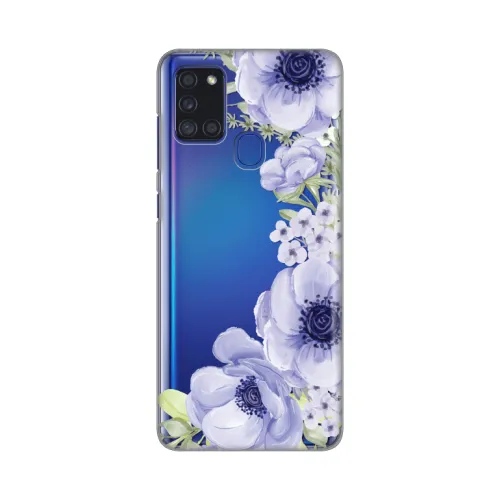 Silikonska futrola - maska print Skin za Samsung A217F Galaxy A21s Blue Roses.