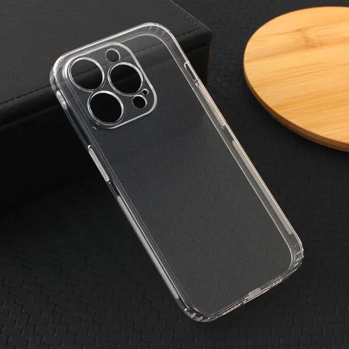 Silikonska futrola - maska Ultra Thin with pluggy za iPhone 15 Pro 6.1 Transparent.