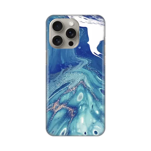Silikonska futrola - maska print za iPhone 15 Pro Max 6.7 Blue Marble.