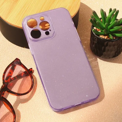 Futrola - maska Sparkle Dust za iPhone 15 Pro Max 6.7 ljubicasta.