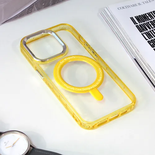 Futrola - maska Frame Magsafe za iPhone 14 Pro 6.1 zuta.