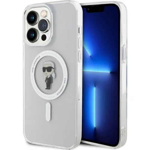 Futrola - maska Karl Lagerfeld Hc Magsafe IML Ikonik za iPhone 15 Pro Max 6.7 Transparent (KLHMP15XHFCKNOT).