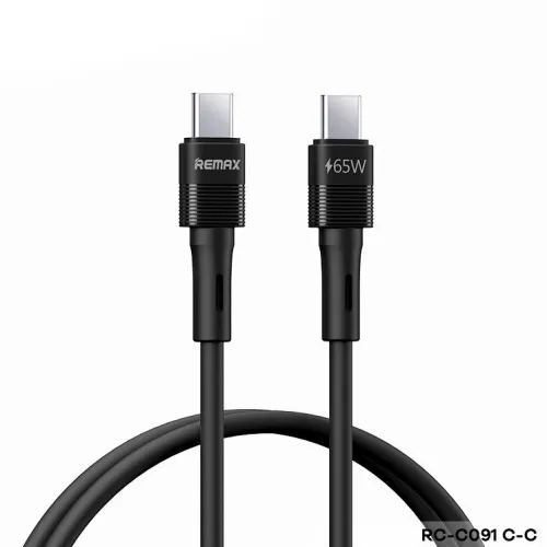 USB Data kabl Remax Leya Series PD 65W Fast Charging RC-C091 Type C na Type C crni.