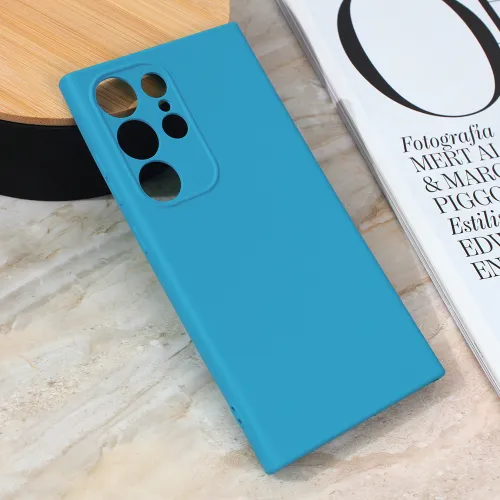 Futrola - maska Teracell Giulietta za Samsung S928B Galaxy S24 Ultra mat svetlo plava.