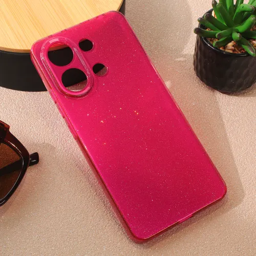 Futrola - maska Sparkle Dust za Xiaomi Redmi Note 13 4G bordo.