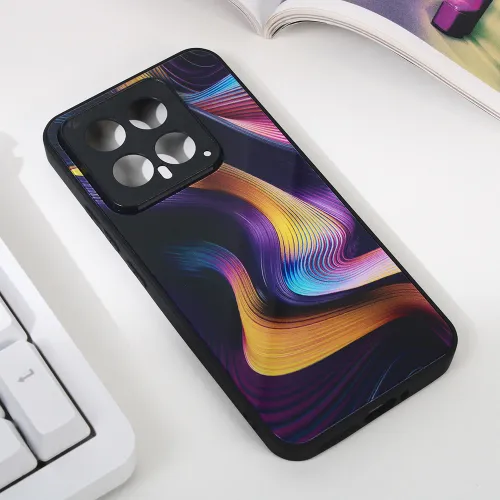 Futrola - maska Abstract za Xiaomi 14 tamno ljubicasta.