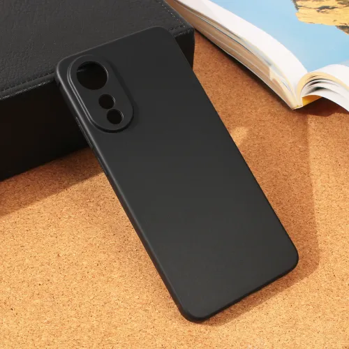 Silikonska futrola - maska Ultra Thin za Oppo A78 mat crna.