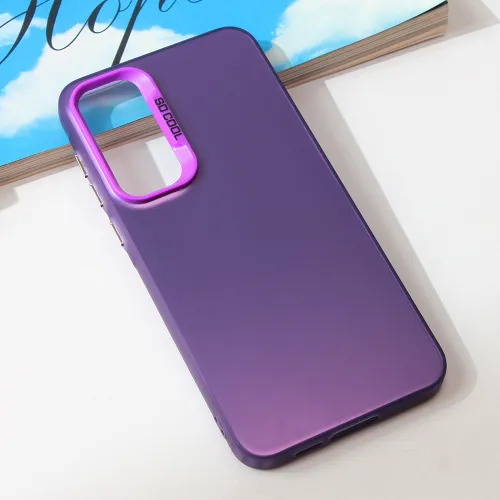 Futrola - maska Clear za Samsung A556 Galaxy A55 5G ljubicasta.