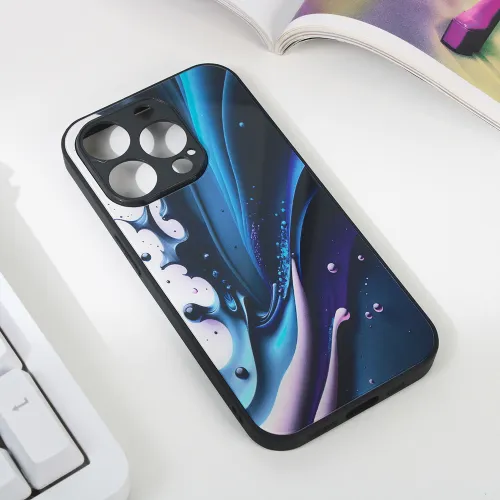 Futrola - maska Abstract za iPhone 15 Pro 6.1 tamno plava.