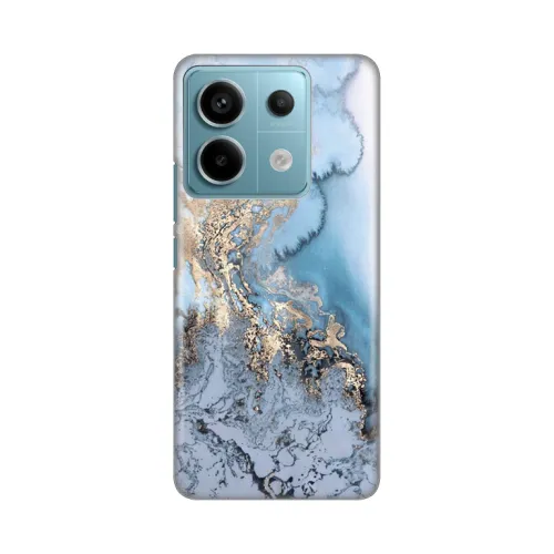 Silikonska futrola - maska print za Xiaomi Redmi Note 13 Pro 5G Blue Gold Marble.