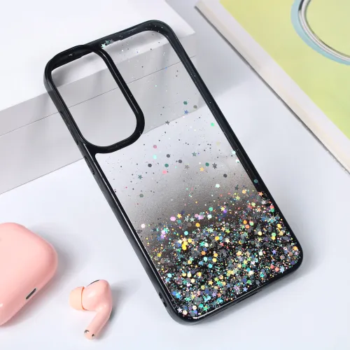 Futrola - maska Frame Glitter za Samsung A556 Galaxy A55 5G crna.