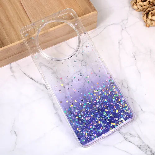 Silikonska futrola - maska Glitter za Xiaomi Redmi A3 ljubicasta.