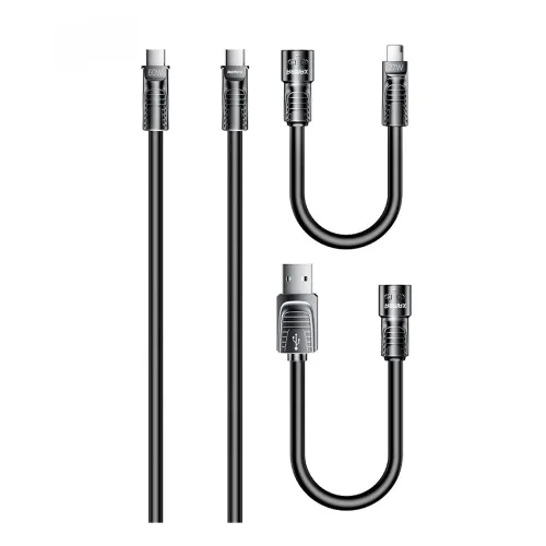 USB Data kabl Remax RCC-168 Lyncharge Series 60w 4-in-1 Zinc Alloy crni.
