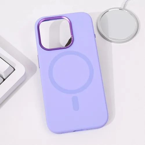 Futrola - maska Magsafe Pure Plus za iPhone 14 Pro 6.1 ljubicasta.