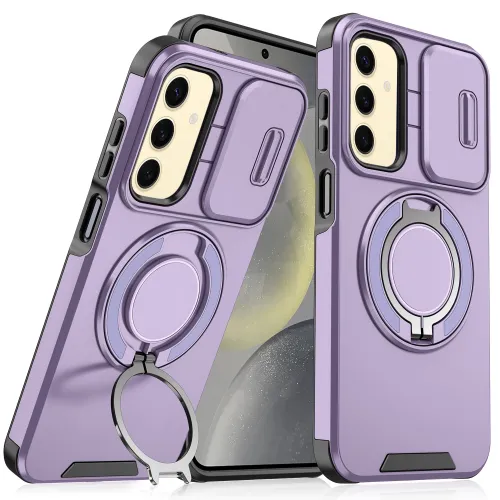 Futrola - maska CamShield Ring stand za Samsung S921B Galaxy S24 ljubicasta.