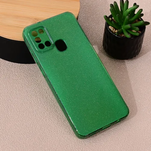 Futrola - maska Sparkle Dust za Samsung A217F Galaxy A21s zelena.