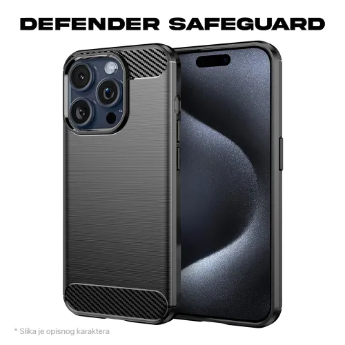 Futrola - maska Defender Safeguard za iPhone 16 Pro Max 6.9 crna.