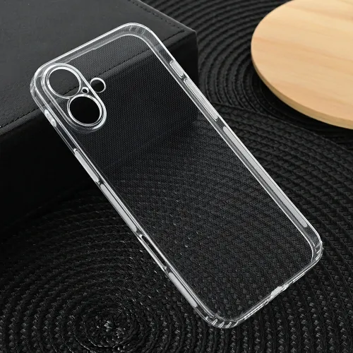 Silikonska futrola - maska Ultra Thin with pluggy za iPhone 16 Plus 6.7 Transparent.