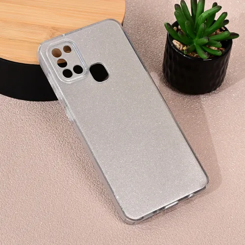 Futrola - maska Sparkle Dust za Samsung A217F Galaxy A21s srebrna.