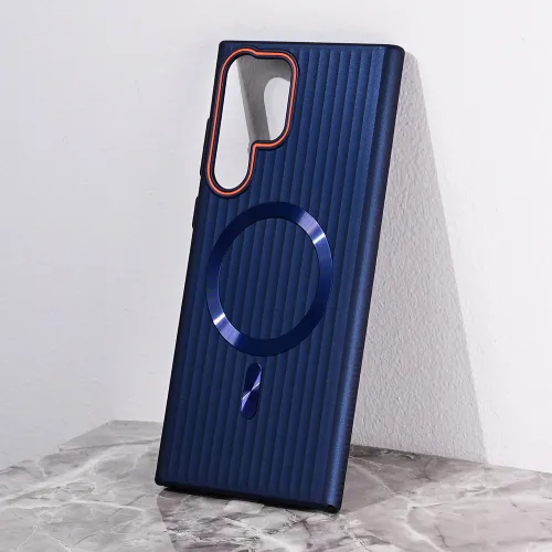 Futrola - maska Magsafe Stripe za Samsung Galaxy S23 Ultra plava.