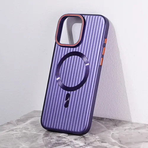 Futrola - maska Magsafe Stripe za iPhone 16 Pro Max 6.9 ljubicasta.