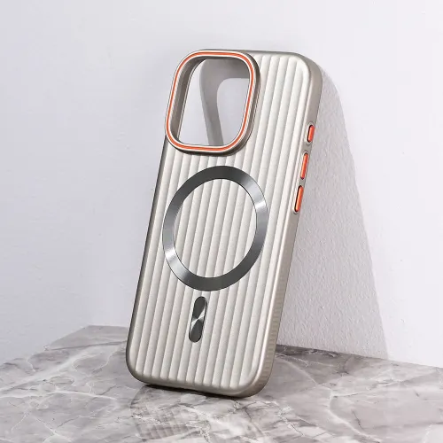 Futrola - maska Magsafe Stripe za iPhone 16 Pro 6.3 siva.