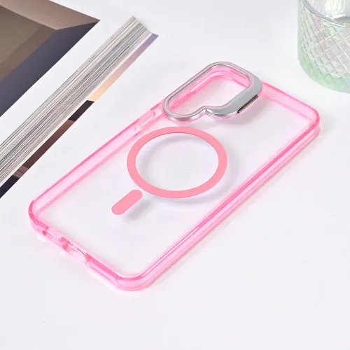 Futrola - maska Magsafe Transparent za Samsung S926B Galaxy S24 Plus pink.