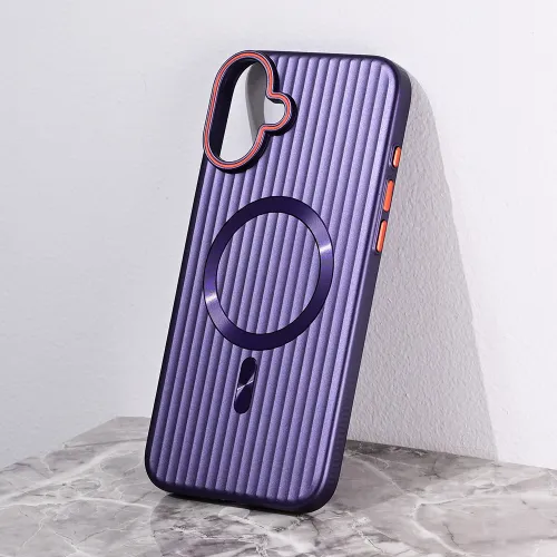 Futrola - maska Magsafe Stripe za iPhone 16 Plus 6.7 ljubicasta.