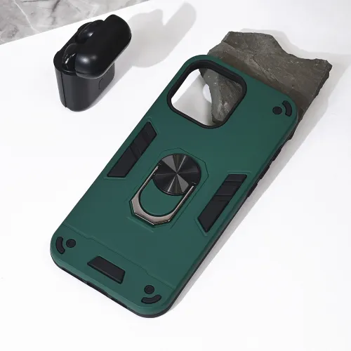 Futrola - maska Hard Ring za iPhone 16 Pro Max 6.9 tamno zelena.
