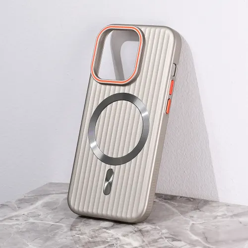 Futrola - maska Magsafe Stripe za iPhone 13 Pro 6.1 siva.