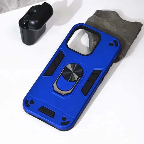Futrola - maska Hard Ring za iPhone 16 Pro 6.3 plava.