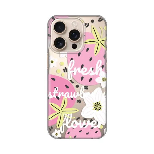 Silikonska futrola - maska print Skin za iPhone 16 Pro 6.3 Fresh Pink.