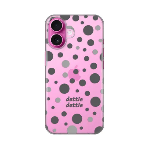 Silikonska futrola - maska print Skin za iPhone 16 6.1 Dottie Dottie Gray.