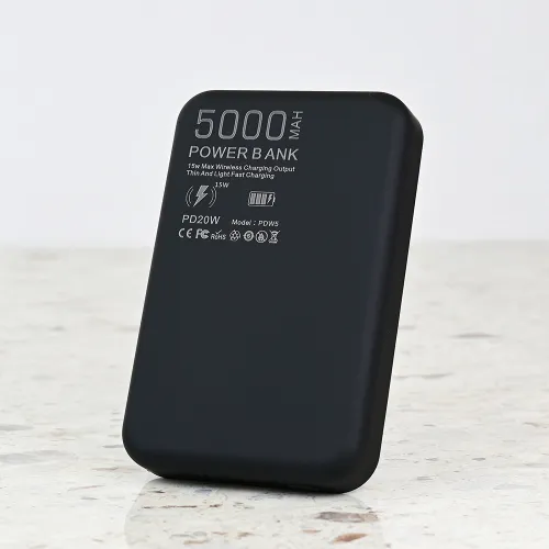 Power bank prenosiva baterija Magsafe Oxpower PD W5 5000mAh crna.