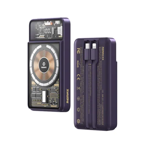 Power bank prenosiva baterija Remax Phantom Series RPP-580 PD 20W+QC 22.5W 10000mAh ljubicasti.