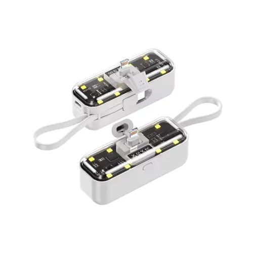 Power bank prenosiva baterija privezak Oxpower 5000mAh lightning bela.