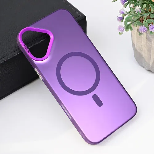 Futrola - maska Magsafe Clear za iPhone 16 Plus 6.7 ljubicasta.