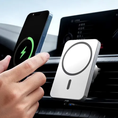 Auto Drzac magnetic Magsafe punjac 15W beli.