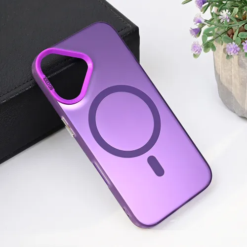 Futrola - maska Magsafe Clear za iPhone 16 6.1 ljubicasta.