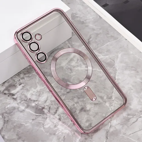 Futrola - maska Magsafe Lux za Samsung A556 Galaxy A55 5G roze.